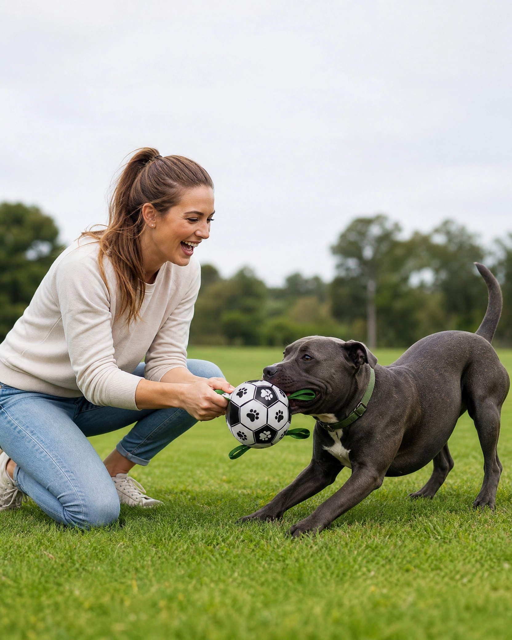 Pawsy™ PlayBall | Premium Interactive Dog Football